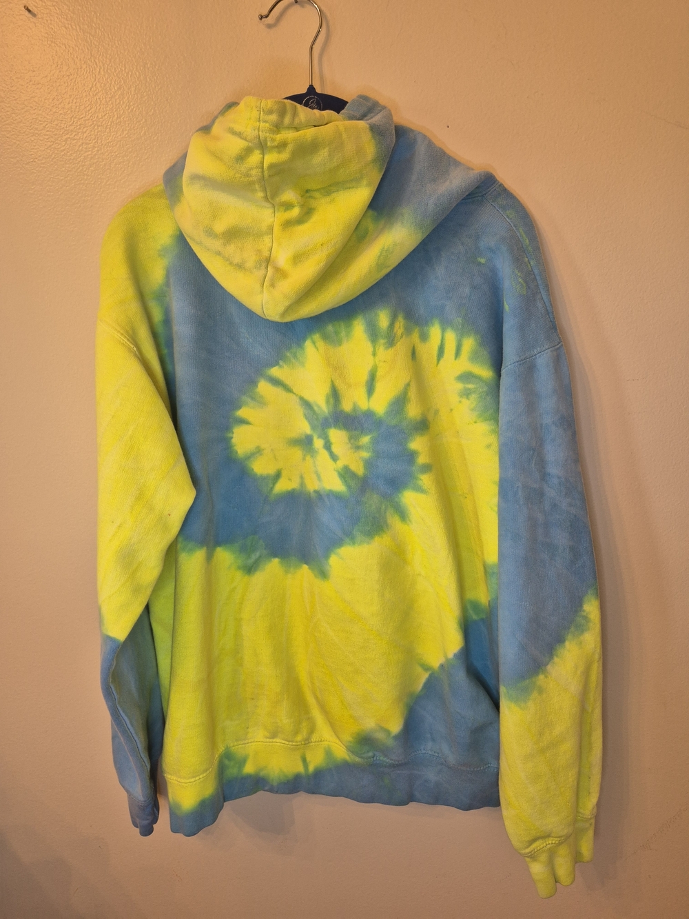 OBX Tie-Dye Pullover Hoodie in Blue and Yellow - Picture 7 of 13